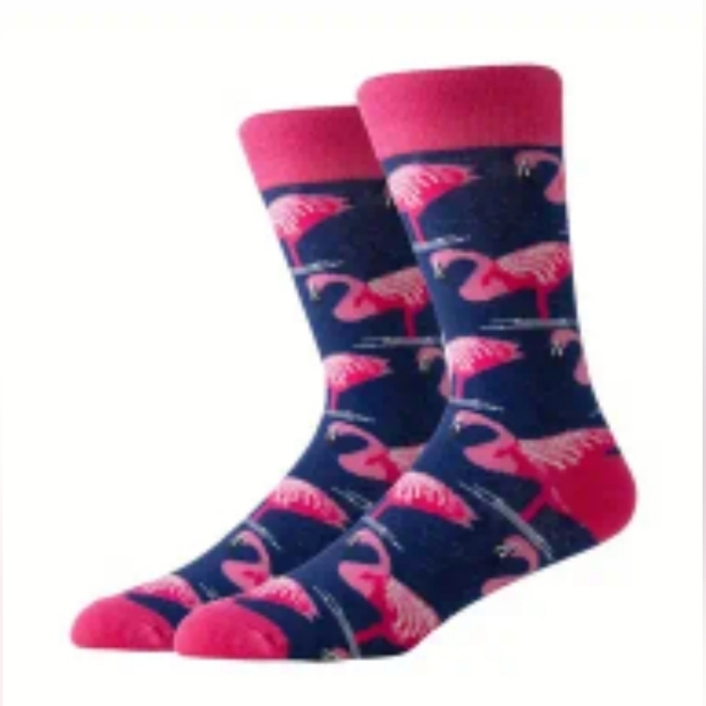 Choose 1: Adult Socks Flamingo